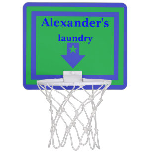 Personalisiertes blaues u. grünes mini basketball netz