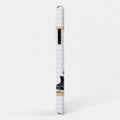 Personalisiertes blaues und weißes Eis-Hockey Case-Mate iPhone Hülle (Hinten/Rechts)