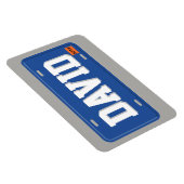 Personalisiertes blaues und weißes Lizenzschild Magnet (Rechte Seite)