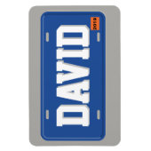Personalisiertes blaues und weißes Lizenzschild Magnet (Vertikal)