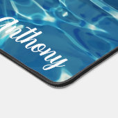 Personalisiertes blaues Wasser Schreibtischunterlage (Ecke)