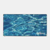 Personalisiertes blaues Wasser Schreibtischunterlage (Vorderseite)