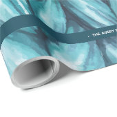 Personalisiertes blaues Weihnachtsfest Geschenkpapier (Rolleneckpunkt)