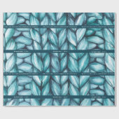 Personalisiertes blaues Weihnachtsfest Geschenkpapier (Flach)