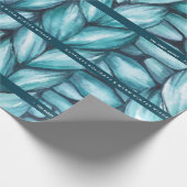 Personalisiertes blaues Weihnachtsfest Geschenkpapier (Ecke)