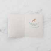 Personalisiertes blaugestreiftes Foto für Haustier Dankeskarte (Innenseite)