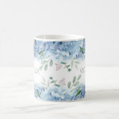 Personalisiertes Blaulauchblauer Hydrangea Kaffeetasse (Mittel)