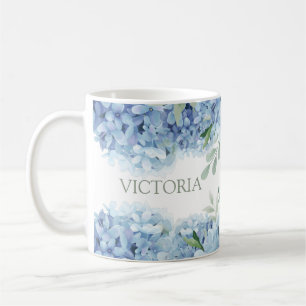 Personalisiertes Blaulauchblauer Hydrangea Kaffeetasse