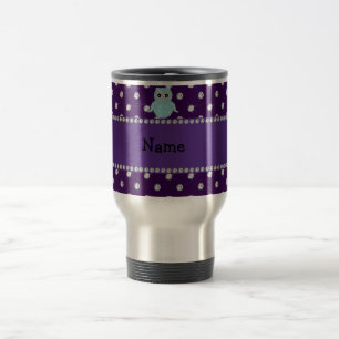 Personalisiertes bling Eulendiamanten lila Reisebecher