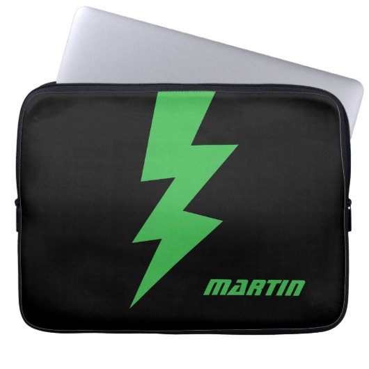 Personalisiertes Blitz-Logo Laptopschutzhülle (Vorderseite)
