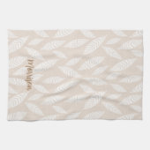 Personalisiertes Block Print Blätter Küche Handtuc Geschirrtuch (Horizontal)