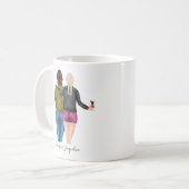 Personalisiertes Blonde Brünett Beste Freunde Kaffeetasse (Vorderseite Links)