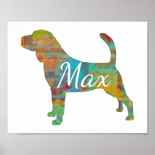 Personalisiertes Bloodhound Art Print Poster (Vorne)