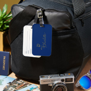 Personalisiertes Bloom-Design mit individuellem Na Gepäckanhänger