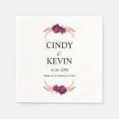 Personalisiertes Blossom-Hochzeitspapier Serviette (Vorderseite)