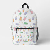 Personalisiertes Blubble Tee Pastel Custom Monogra Bedruckter Rucksack (Vorderseite)