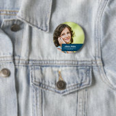 Personalisiertes Blue Abschluss School Year Foto Button (Beispiel)