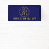 Personalisiertes Blue and Gold New Year's Eve Part Banner (InSitu)