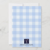 Personalisiertes Blue Ballerina Dance Party Geburt Einladung (Rückseite)