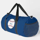 Personalisiertes Blue Baseball Duffel Bag Geschenk Duffle Bag (Rechte Ecke)