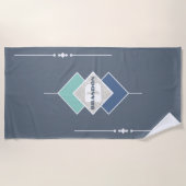 Personalisiertes Blue Beach Handtuch (Vorderseite)