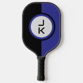 Personalisiertes Blue Black Pickleball Paddel Schläger (Rückseite)