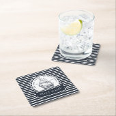 Personalisiertes Blue Boat Rechteckiger Pappuntersetzer (Vor Ort)