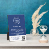 Personalisiertes Blue Business Logo Fotoplatte (Seite)