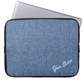 PERSONALISIERTES BLUE DENIM PATTER LAPTOPSCHUTZHÜLLE (Vorderseite)