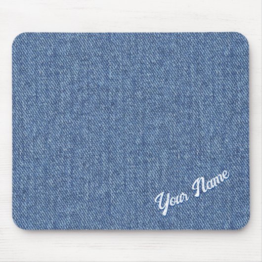 PERSONALISIERTES BLUE DENIM PATTER MOUSEPAD (Vorne)