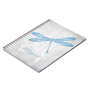 Personalisiertes Blue Dragonfly-Notebook Notizblock