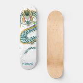 Personalisiertes Blue-Gold-Dragon-Skateboard Skateboard (Vorderseite)