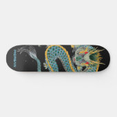 Personalisiertes Blue-Gold-Dragon-Skateboard Skateboard (Horizontal)