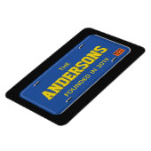 Personalisiertes Blue-Gold-Lizenzschild Magnet (Linke Seite)