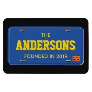Personalisiertes Blue-Gold-Lizenzschild Magnet