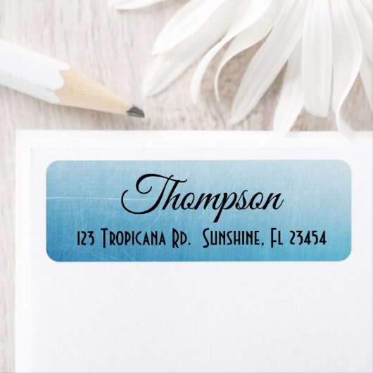 Personalisiertes Blue Gradient Rücksendeadresse (Insitu)