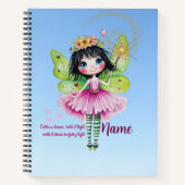 Personalisiertes Blue Magical Fairy Notebook für M Notizblock (Vorderseite)