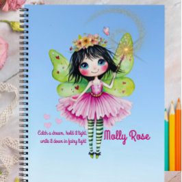 Personalisiertes Blue Magical Fairy Notebook für M Notizblock