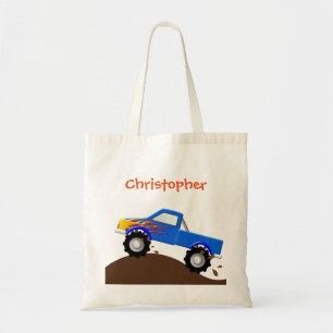 Personalisiertes Blue Monster Truck Bag Tragetasche