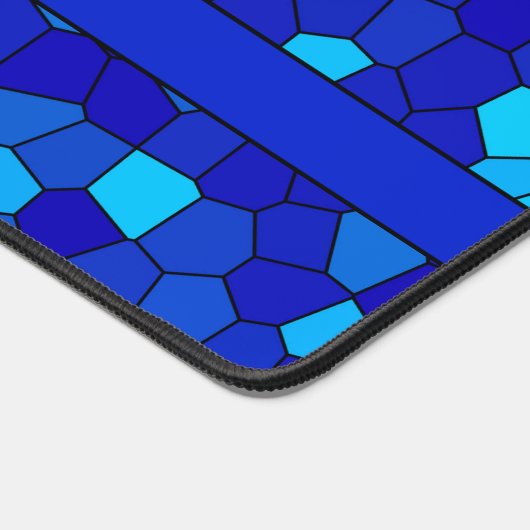 Personalisiertes BLUE-Muster Schreibtischunterlage (Ecke)