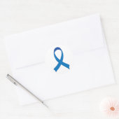 Personalisiertes Blue Ribbon-Bewusstsein Runder Aufkleber (Umschlag)