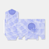 Personalisiertes Blue Scallope Frame Favor Box Geschenkschachtel (Ungefaltet)