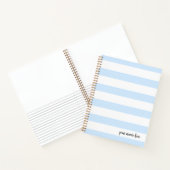 Personalisiertes Blue Stripes-Notebook Notizblock (Innenseite)