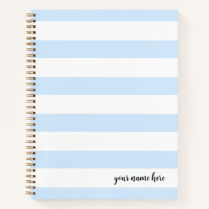 Personalisiertes Blue Stripes-Notebook Notizblock