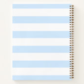 Personalisiertes Blue Stripes-Notebook Notizblock (Rückseite)