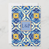 Personalisiertes Blue Tile Einladung (Rückseite)