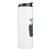 Personalisiertes Blue Tractor Country Wedding-Gesc Thermosbecher (Nach links gedreht)