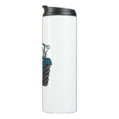 Personalisiertes Blue Tractor Country Wedding-Gesc Thermosbecher (Nach rechts gedreht)