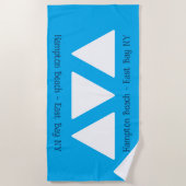 Personalisiertes Blue Triangle Beach Handtuch" Strandtuch (Vorderseite)