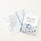 Personalisiertes Blue Wildblume Blumenrezepte Buch (Innenseite)